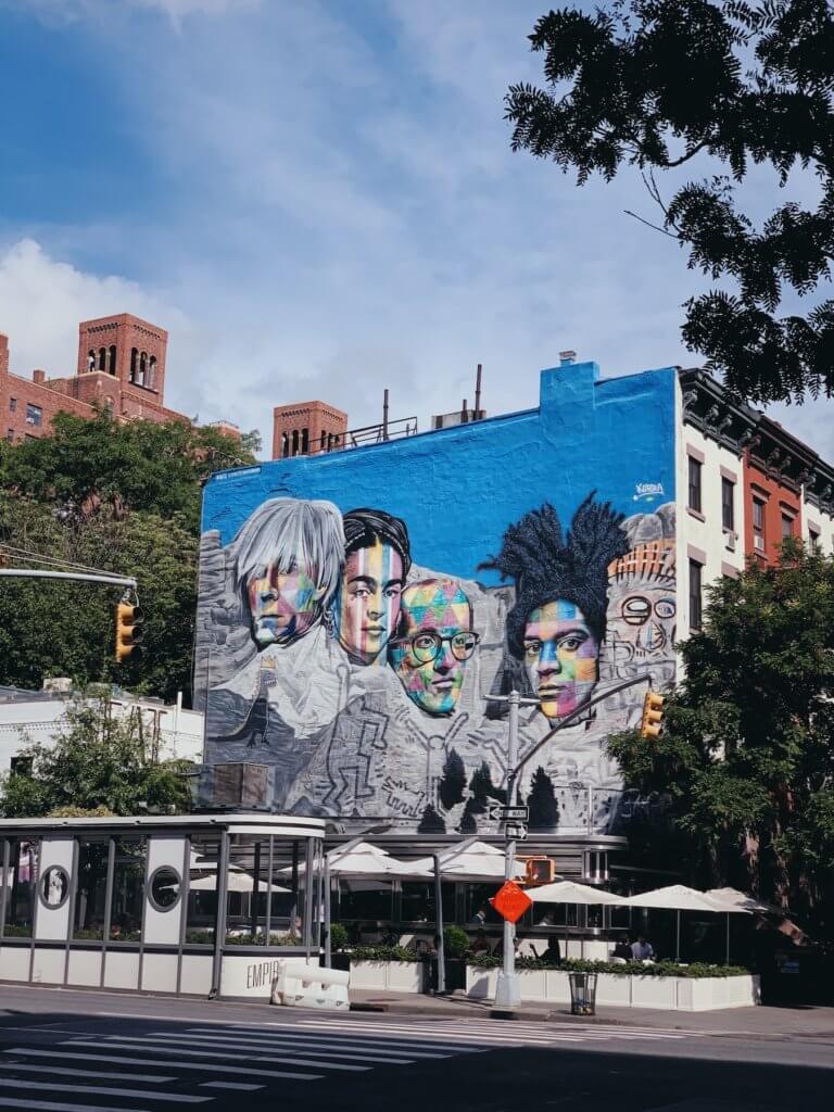 Matthias Maier | Mount Rushmore with Andy Warhol, Frida Kahlo, Keith Haring and Jean-Michel Basquiat