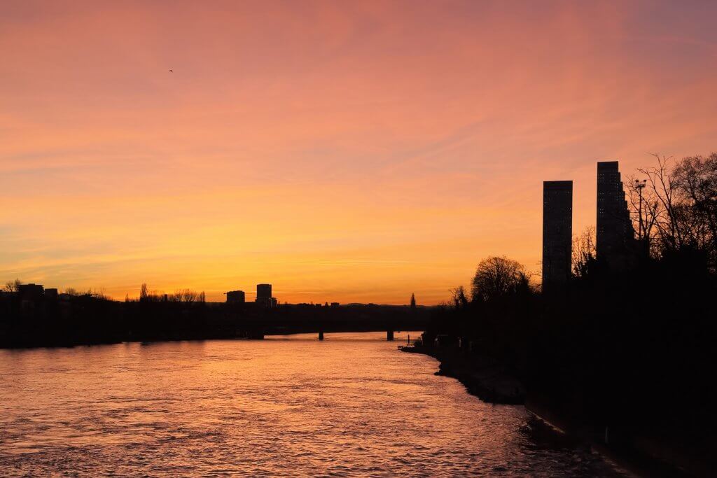 Matthias Maier | Stories | Week 50 2025 | Sunset at the Rhine in Basel
